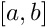 $ [a,b]$